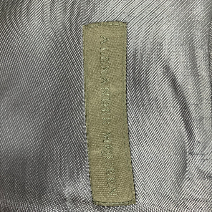 ALEXANDER MCQUEEN Size 42 Navy Wool Mohair Notch Lapel Sport Coat