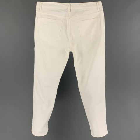 DRIES VAN NOTEN Size 31 White Cotton Slim Jeans