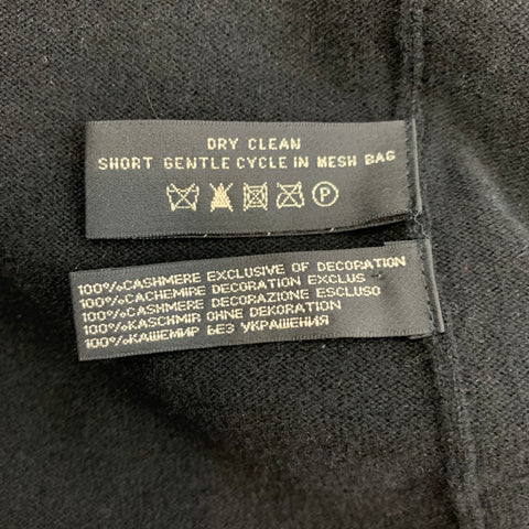 RALPH LAUREN Black Label Taille S Pull à paillettes en cachemire tricoté noir