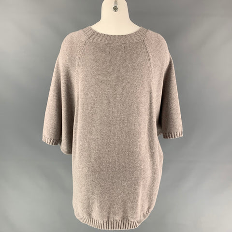 FALCONERI Talla S/M Suéter raglán extragrande de cachemira color topo