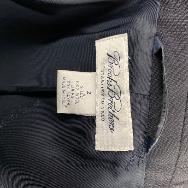 BROOKS BROTHERS par LORO PIANA Taille 2 Veste à double boutonnage en laine marine