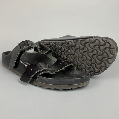 RICK OWENS x BIRKENSTOCK Arizona Size 12 Black Leather Sandals