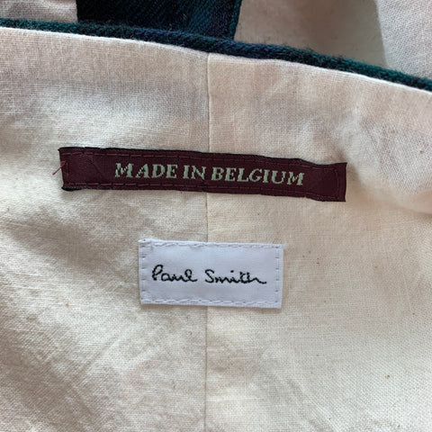 PAUL SMITH Size M Blackwatch Plaid Wool Notch Lapel Vest