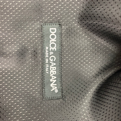 DOLCE & GABBANA Size 40 Regular Gray Chalkstripe Virgin Wool Shawl 3 Piece Suit