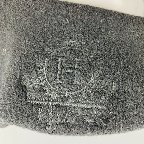 HERMES Black Embroidered Wool Hats