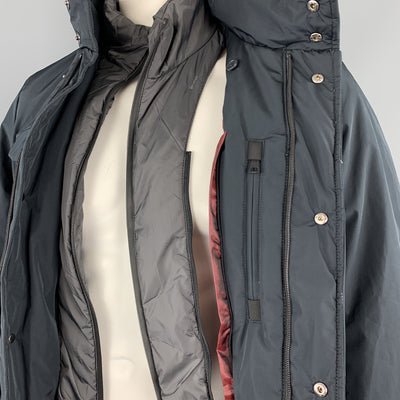 EREDI PISANO Size M Navy Winter Padded Patch Pocket Jacket