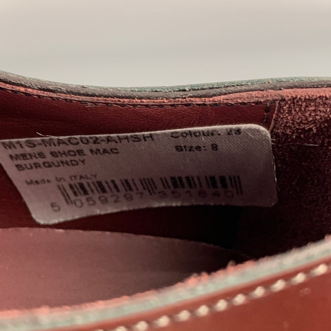 PAUL SMITH Size 9 Burgundy & Navy Leather Lace Up Shoes