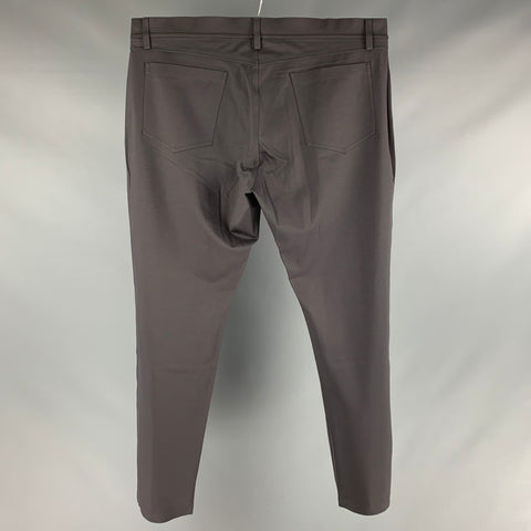 THEORY Size 40 Brown Cotton  Polyester Flat Front Casual Pants