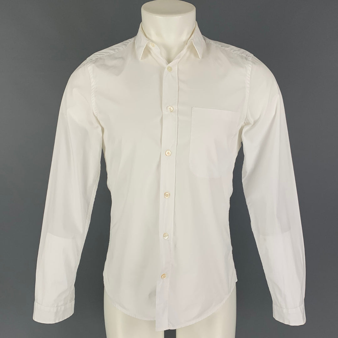 PAUL SMITH Size S White Cotton Button Up Long Sleeve Shirt