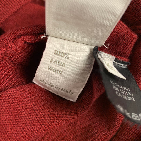 ERMENEGILDO ZEGNA Size M Burgundy Wool Turtleneck Sweater
