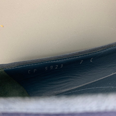SALVATORE FERRAGAMO Talla 7 Bailarinas de ante azul marino