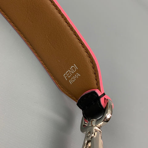 FENDI Multi-Color Studded Leather Handbag Strap