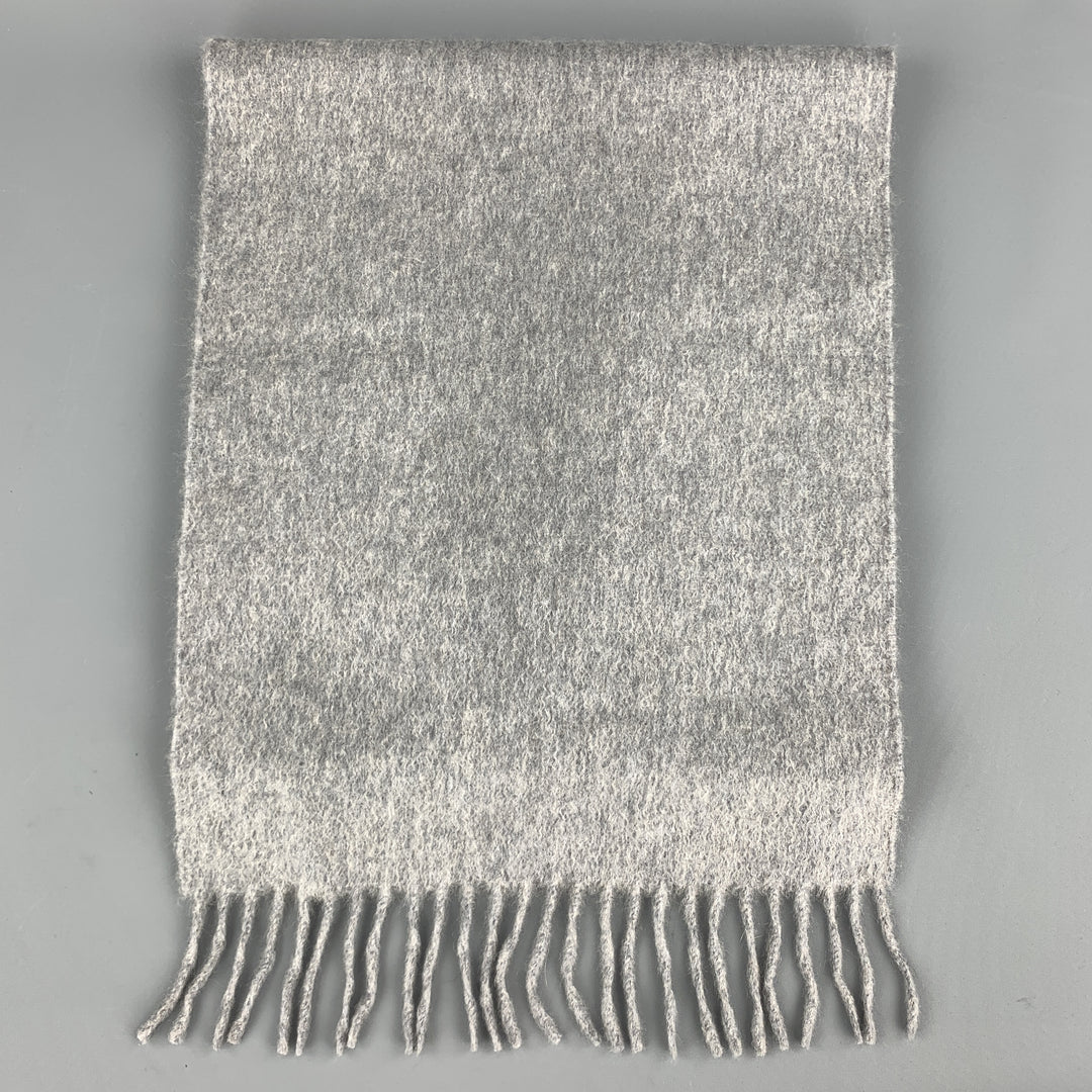 LORD Heather Gray Cashmere Fringe Scarf