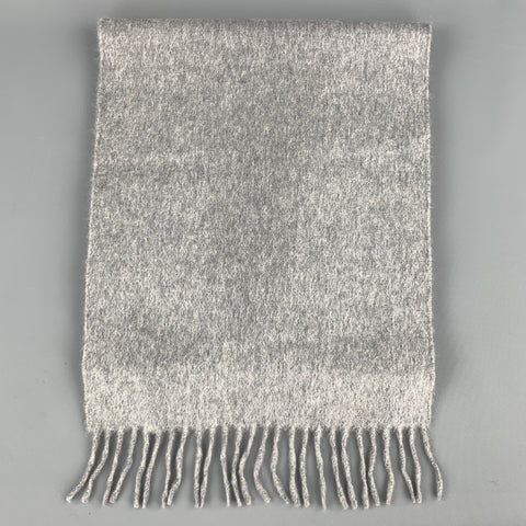 LORD Heather Gray Cashmere Fringe Scarf