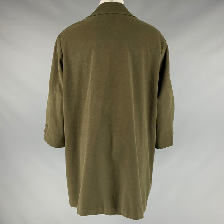 JIL SANDER Size 38 Green Lambswool Angora Coat