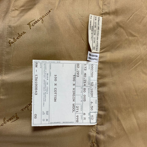 SALVATORE FERRAGAMO Size 42 Mustard Wool Buttoned Vest