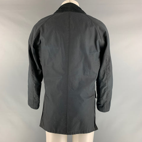 BARBOUR Taille M Veste en coton noir Zip &amp; Snaps