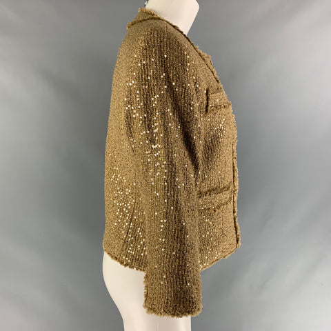 MICHAEL by MICHAEL KORS Blazer de mezcla de acrílico dorado talla 6