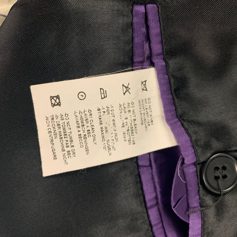 PAUL SMITH The Byard Size 40 Black Wool Peak Lapel Sport Coat