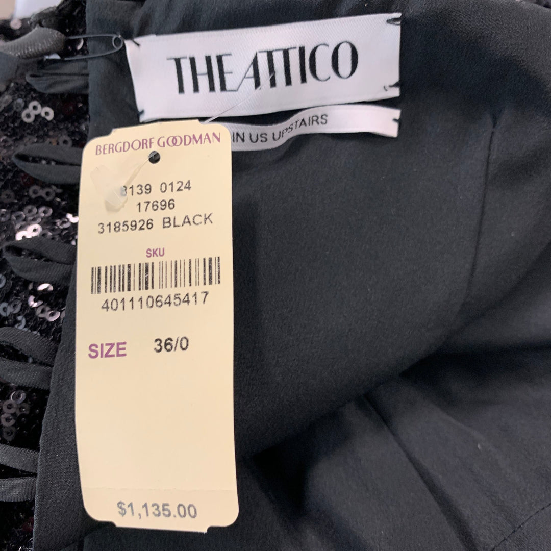 ATTICO Size 0 Black Polyester Sequined Mini Dress – Sui Generis Designer  Consignment