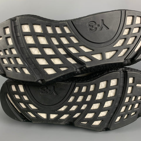 Y-3 par YOHJI YAMAMOTO Taille 12 Baskets basses en tissus mélangés noir et blanc