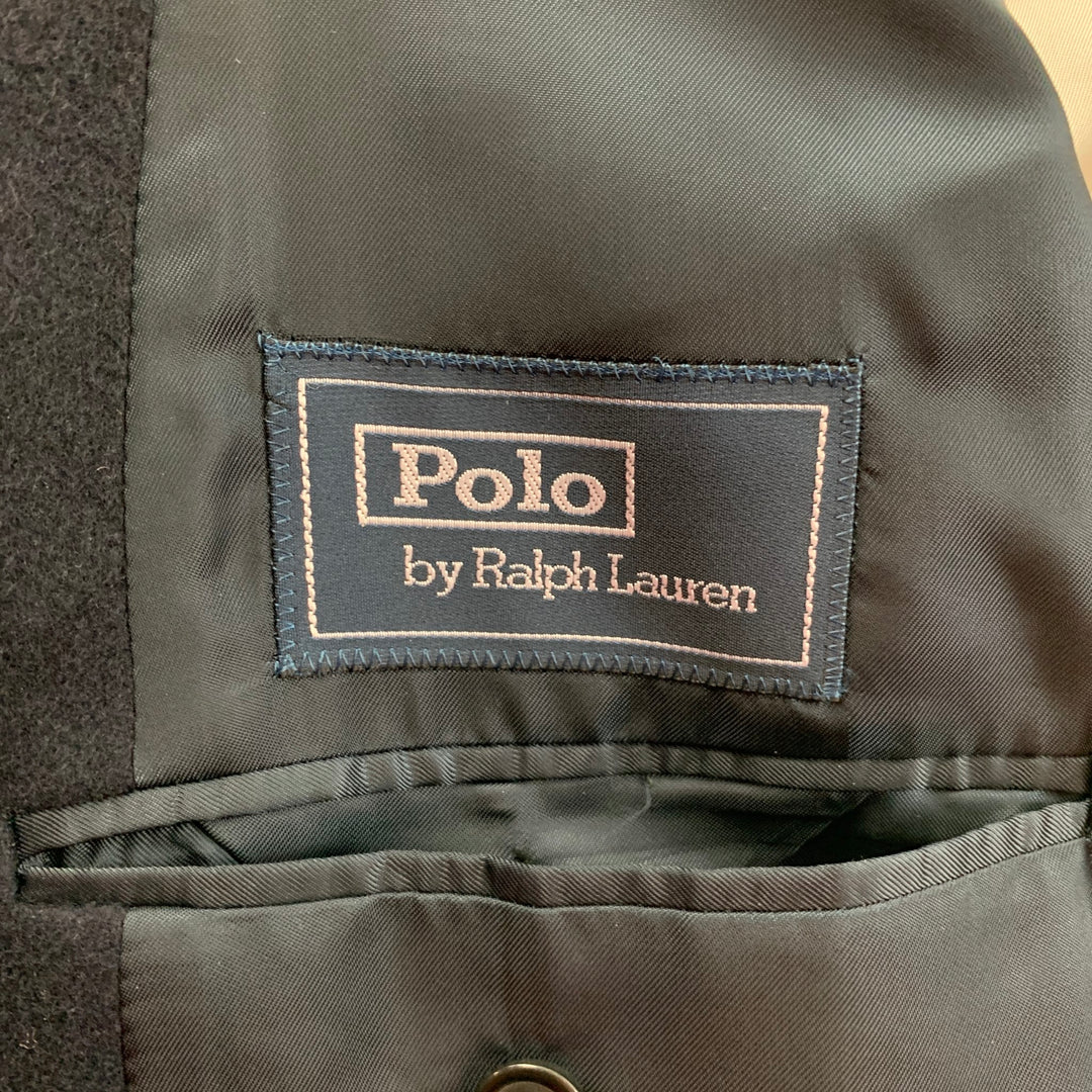 POLO by RALPH LAUREN Size 44 Navy Cashmere Notch Lapel Sport Coat