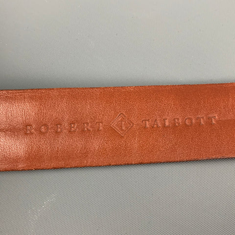 ROBERT TALBOTT Size 38 Brown Embossed Leather Belt