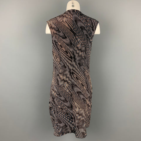 PETER PILOTTO Size 6 Multi-Color Sequined Beaded Silk Shift Dress