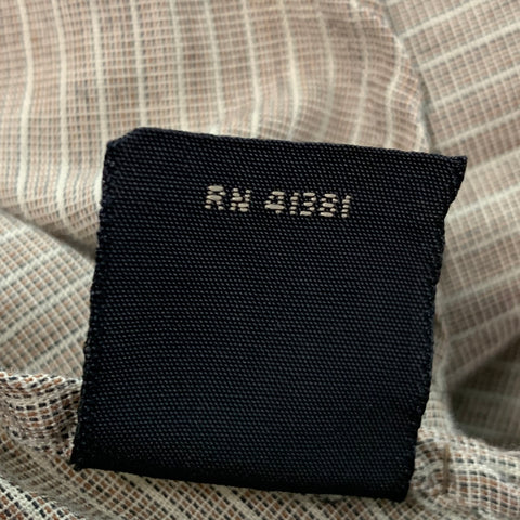 RRL by RALPH LAUREN Size XL Beige Stripe Cotton Long Sleeve Shirt