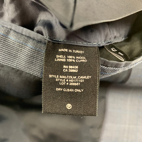 THEORY Size 42 Blue Grey Glenplaid Wool Notch Lapel Suit