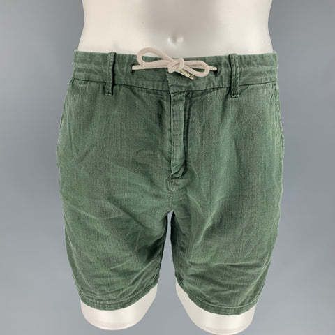 SCOTCH AND SODA Taille 31 Short à cordon de serrage en lin et coton vert