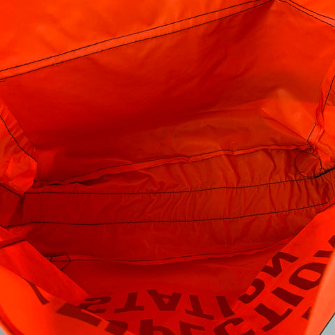 FRANKIE'S GARAGE Orange Black Print Nylon Messenger Bag