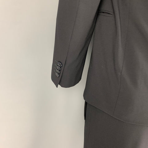 GIORGIO ARMANI Size 42 Black Wool Notch Lapel Suit