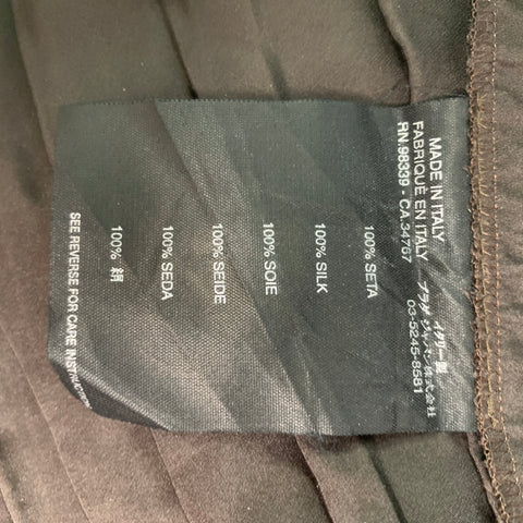 PRADA Size 4 Brown Silk Pleated Circle Skirt