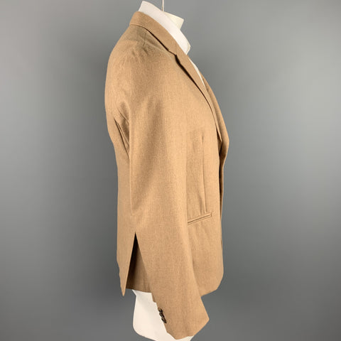 PAUL SMITH Size 42 Regular Camel Brown Camel Hair Notch Lapel Sport Coat