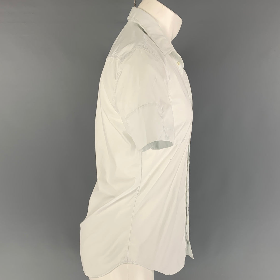 MAISON MARGIELA Size S White Cotton Short Sleeve Shirt