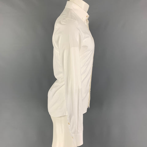 TOMAS MAIER Size S White Cotton Button Down Long Sleeve Shirt