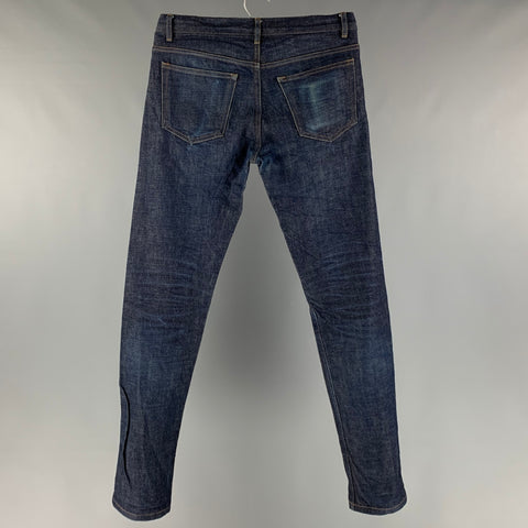 A.P.C. Size 29 Blue Indigo Cotton Tapered Button Fly Jeans