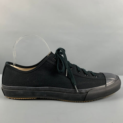 MOONSTAR Size 9 Black Canvas Low Top Sneakers