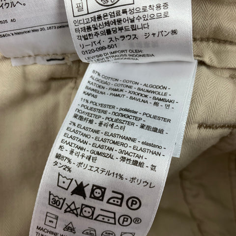 LEVI'S XX CHINO Size 34 Tan Corduroy Cotton Polyester Casual Pants