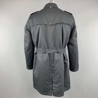 ALLEGRI Navy Nylon Belted Removable Liner Belted Trenchcoat