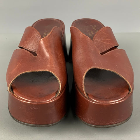 ROBERT CLERGERIE Talla 8.5 Sandalias de plataforma marrón