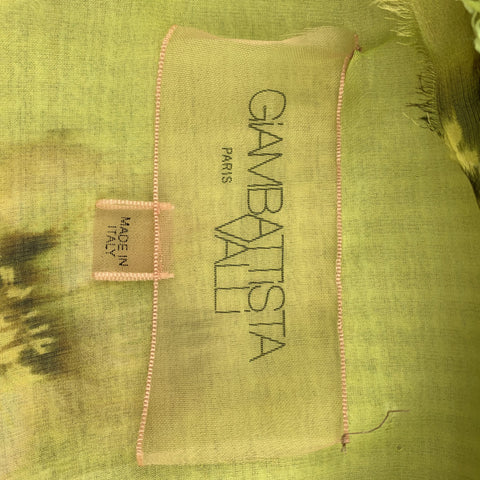 GIAMBATTISTA VALLI Chaqueta corta con frente abierto en mezcla de papel tejido verde talla 8