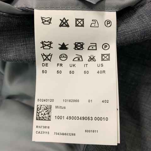 HUGO BOSS Chest Size 40 Regular Grey Polyester Sport Coat