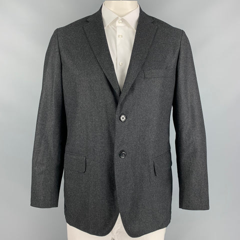 GITMAN BROS for UNIONMADE Size 44 Charcoal Wool Notch Lapel Sport Coat