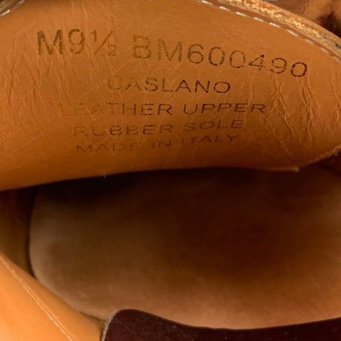 BRUNO MAGLI Taille 9,5 Chaussures à lacets en cuir antique marron avec bout renforcé