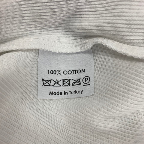 DRIES VAN NOTEN x CHRISTIAN LACROIX SS 20 Size M White & Black Ribbed Cotton Bow Tank Top