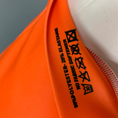 WALTER VAN BEIRENDONCK FW19 Size M Orange Pink Graphic Nylon Jersey Bike Top