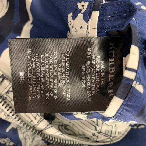BURBERRY PRORSUM Fall 2014 Size 40 Navy London Landmark Jacket