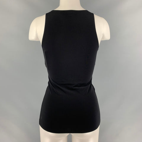 GABRIELE STREHLE Size 6 Black Nylon & Eastane Solid Blouse